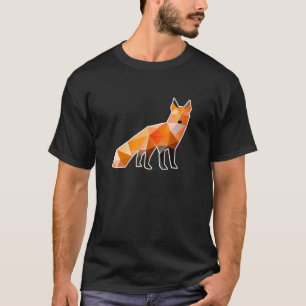 Red Fox Low Polygon Animal T-Shirt