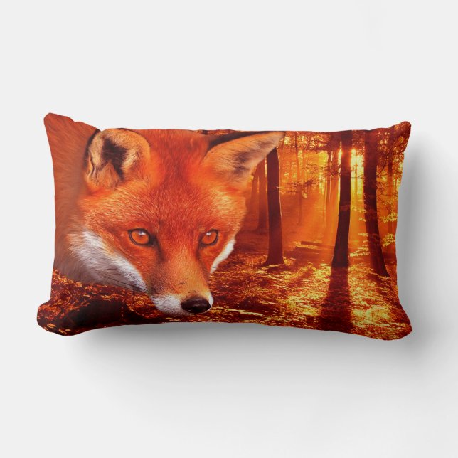 Red Fox Lumbar Pillow (Front)