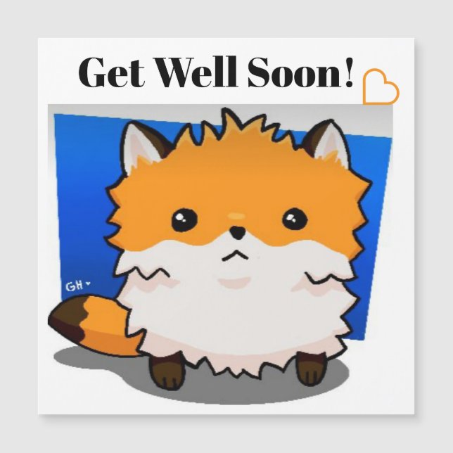 Red Fox Magnetic Invitation (Front)