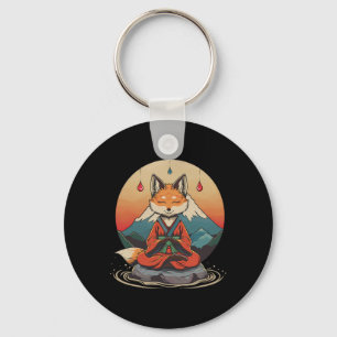 Red Fox Meditation Mountain Yoga Zen Buddha Buddhi Keychain