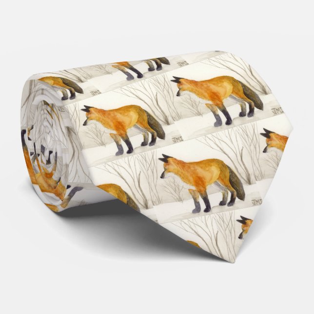 Red Fox Neck Tie (Rolled)