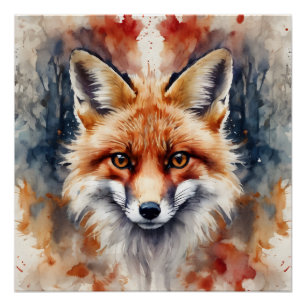 Red Fox no 1 Glossy Poster