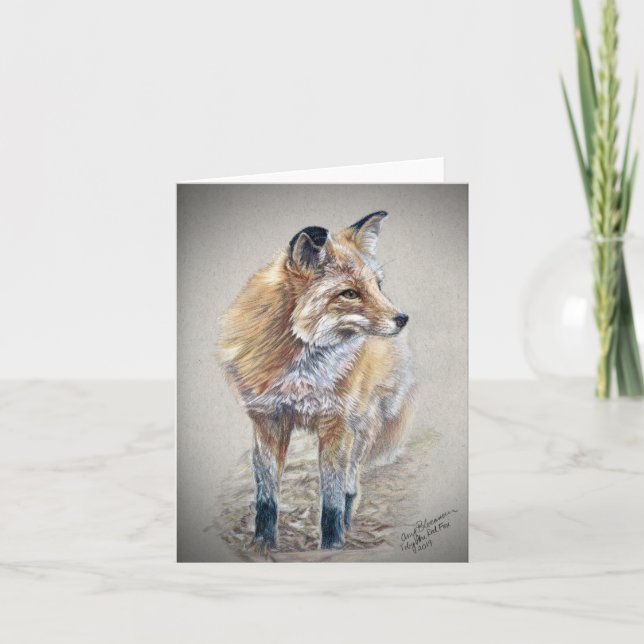 red fox notecard (Front)