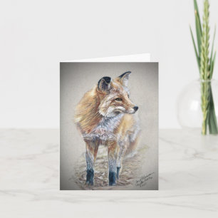 red fox notecard