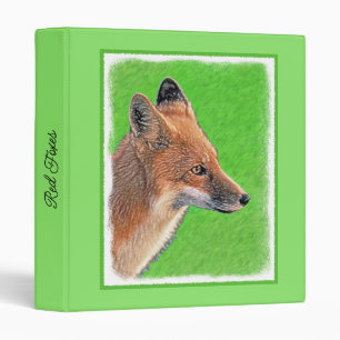 Red Fox Painting - Original Wildlife Art Binder