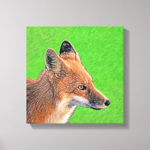 Red Fox Painting - Original Wildlife Art Canvas Print