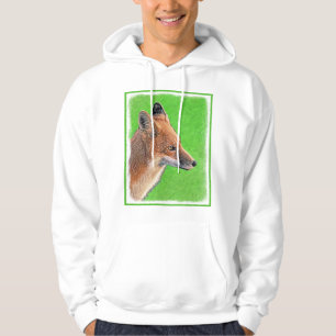 Red Fox Painting - Original Wildlife Art Hoodie