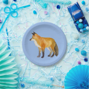Red Fox Paper Plate