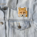 Red Fox Portrait 2 Inch Square Button<br><div class="desc">Red fox in Alaska's Arctic,  Atigun Pass,  Brooks Range</div>