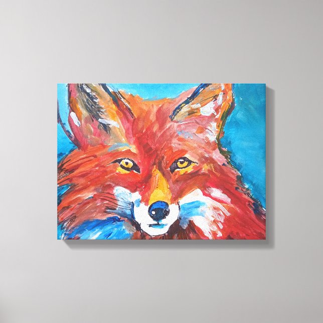 Red Fox Portrait Canvas Print (Front)