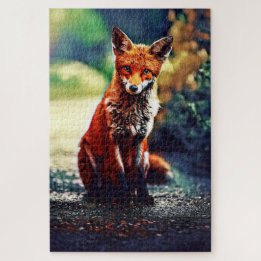 Red Fox Portrait in Its Natural Environment Puzzle