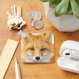 Red Fox Portrait Keychain