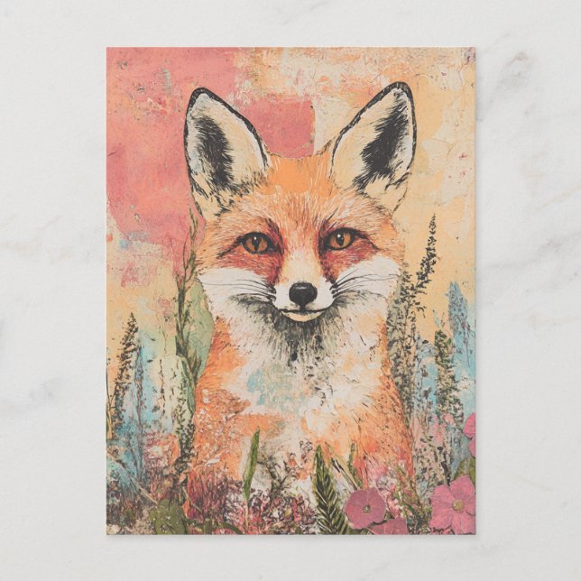 Red Fox Postcard (Front)