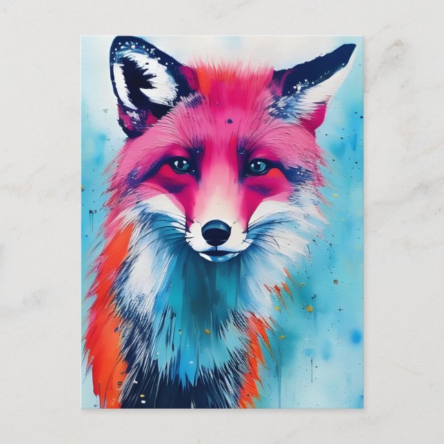 Red Fox Postcard (Front)