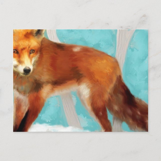 Red Fox Postcard (Front)