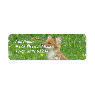 Red Fox Return Address Label