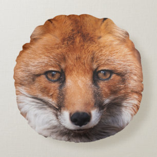 Red Fox Round Pillow