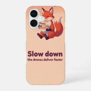 Red Fox Slurping Ramen Airbrush Style Phone Case