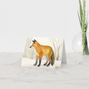 Red Fox Thank You Card
