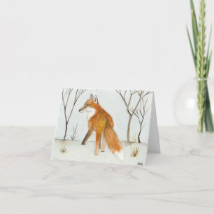 Red Fox Thank You Card