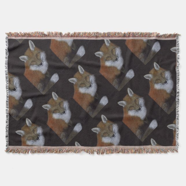 Red Fox Throw Blanket (Front)