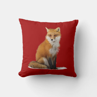'Red Fox' Throw Pillow