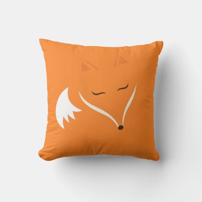 Red fox throw pillow (Front)