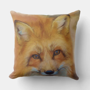 Red Fox Throw Pillow