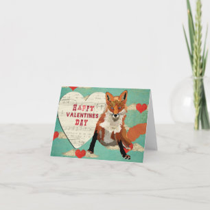 Red Fox Valentine Card