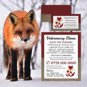 Red Fox, Veterinarian, Veterinary Service Flyer