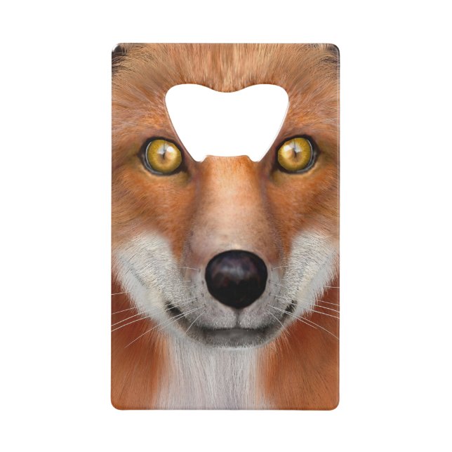 Red Fox Wallet Bottle Opener (Front)