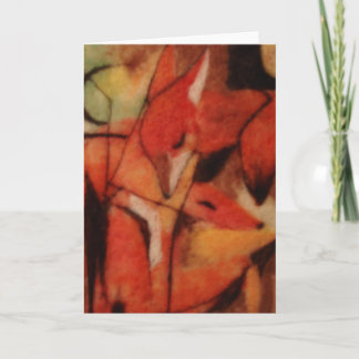Red Foxes Card