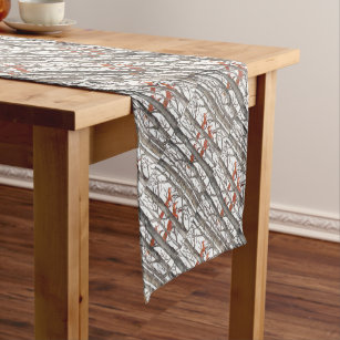 Red Foxes in Woods Art Beautiful Home Decor Short Table Runner
