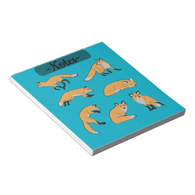Red Foxes Notepad (Angled)