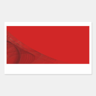Red Fractal Background Rectangle Sticker