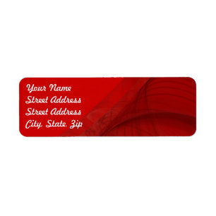 Red Fractal Background Return Address Sticker