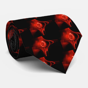 RED FRACTAL ROSE IN BLACK TIE