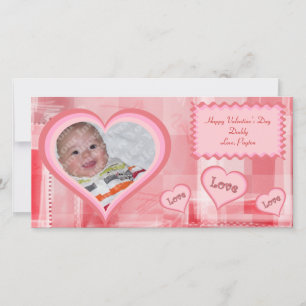 Red Fractals Valentine Photo Card