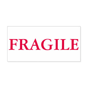 Red Fragile Self-inking Stamp