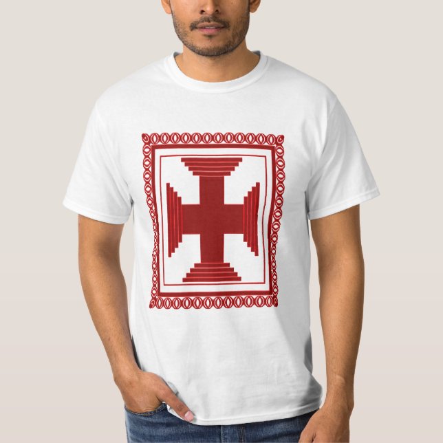 Red Framed Cross T-Shirt (Front)