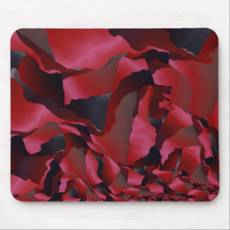 Red frayed abstraction mouse pad