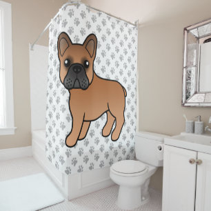 Red French Bulldog Cute Cartoon Dog