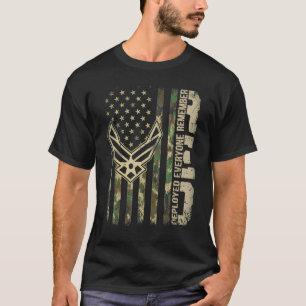 RED Friday Distressed Camouflage US Flag RED Frida T-Shirt
