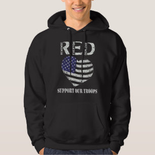 Red Friday Military Support Our Troops Patriotic R Hoodie