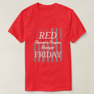 Red Friday Military Support Patriotic Awareness T-Shirt