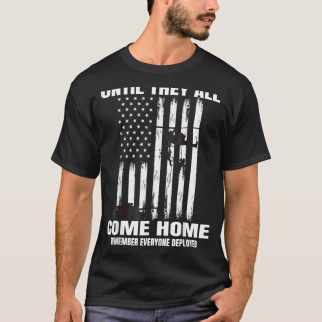 Red Friday Military Until They All Come Home Ameri T-Shirt (Front)