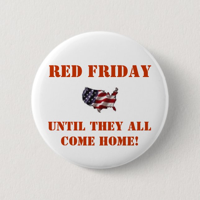 Red Friday - Red 2 Inch Round Button (Front)
