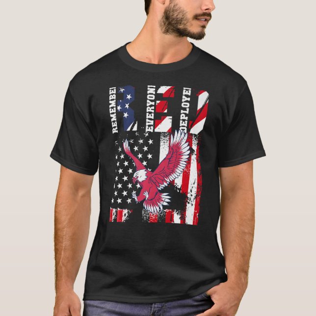 Red Friday Remember Everyone Deployed Patriotic Wo T-Shirt (Front)