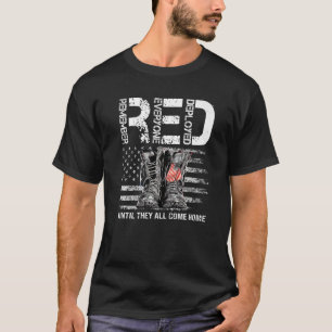 Red Fridays Remember Everyone Deployed Vintage Ame T-Shirt