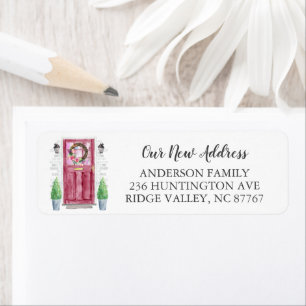 Red Front Door New Address Label